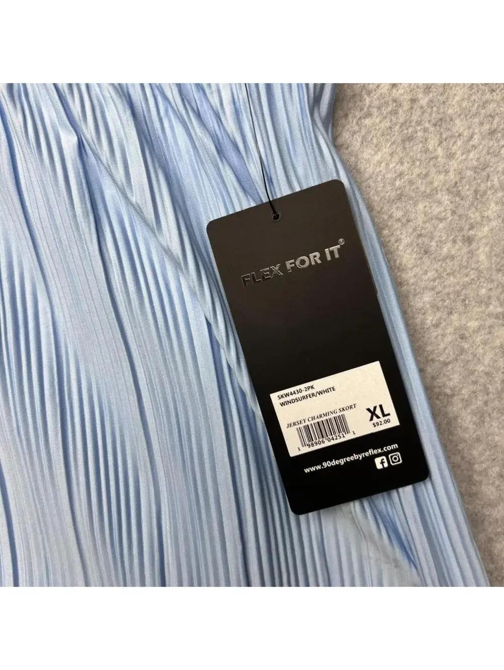 NWT 90 Degree By Reflex Flex For It Pleated Tennis Skort Windsurfer Blue XL